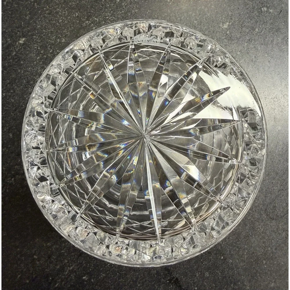 Waterford Crystal Colleen Short Stem Biscuit Barrel Jar w Lid Signed 6.75